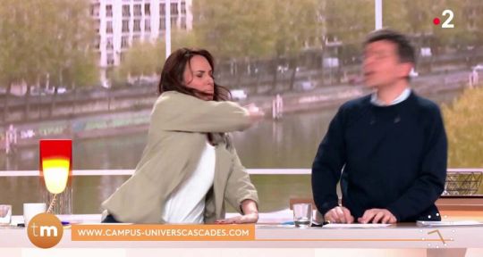 Télématin : Julia Vignali gifle Thomas Sotto en direct, il s’effondre au sol sur France 2