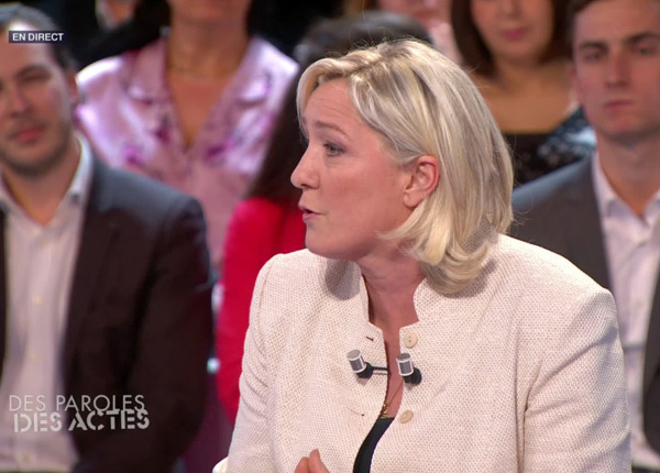 Des paroles et des actes : Marine Le Pen intéresse les Français