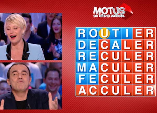 Le Grand Journal : Maïtena Biraben joue à un Motus très spécial avec Thierry Beccaro Le Grand Journal : Maïtena Biraben joue à un Motus très spécial avec Thierry Beccaro