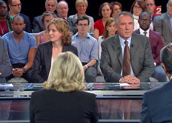 Des paroles et des actes : Le Pen, Kosciusko-Morizet, Bayrou écoutés par 2.4 millions de Français Des paroles et des actes : Le Pen, Kosciusko-Morizet, Bayrou écoutés par 2.4 millions de Français