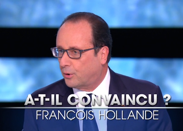 Le débrief du grand oral de François Hollande suivi sur TF1
