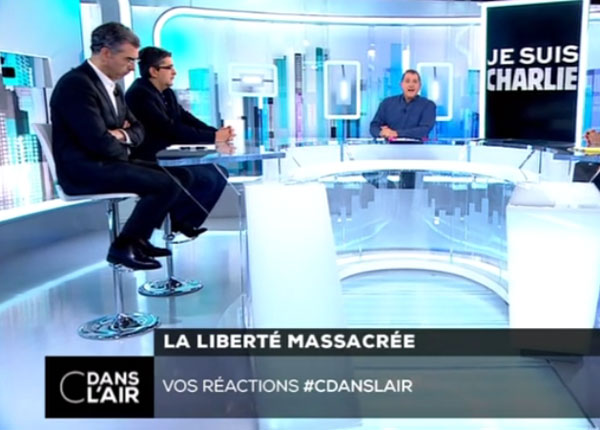C dans l’air : « La liberté massacrée », Yves Calvi devant TF1 après l’attentat à Charlie Hebdo