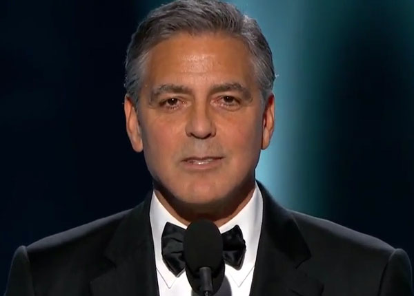 George Clooney aux Golden Globes 2015 : « Je suis Charlie »
