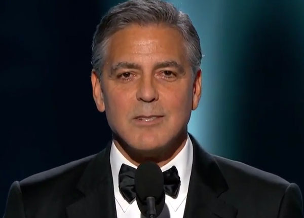 George Clooney aux Golden Globes 2015 : « Je suis Charlie » George Clooney aux Golden Globes 2015 : « Je suis Charlie »