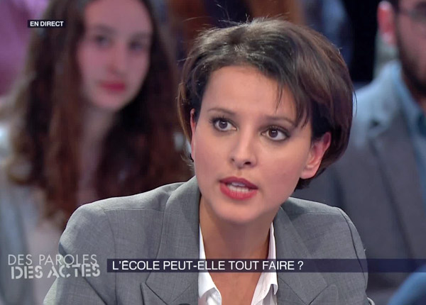 Des paroles et des actes : Najat Valaud-Belkacem et Alain Finkielkraut à un niveau moyen sur France 2