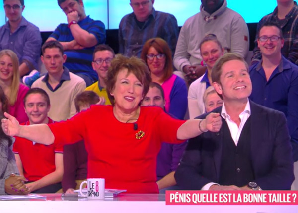 Le Grand 8 : la bonne taille des pénis émeut Laurence Ferrari, Audrey Pulvar et Roselyne Bachelot Le Grand 8 : la bonne taille des pénis émeut Laurence Ferrari, Audrey Pulvar et Roselyne Bachelot
