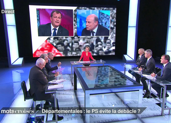 Mots croisés : les élections départementales mettent Anne-Sophie Lapix en danger sur France 2 Mots croisés : les élections départementales mettent Anne-Sophie Lapix en danger sur France 2