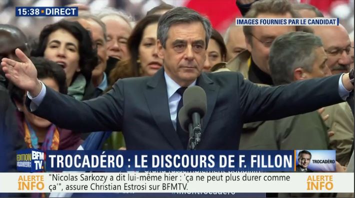 François Fillon fait à nouveau exploser les audiences de BFMTV avec son discours au Trocadéro