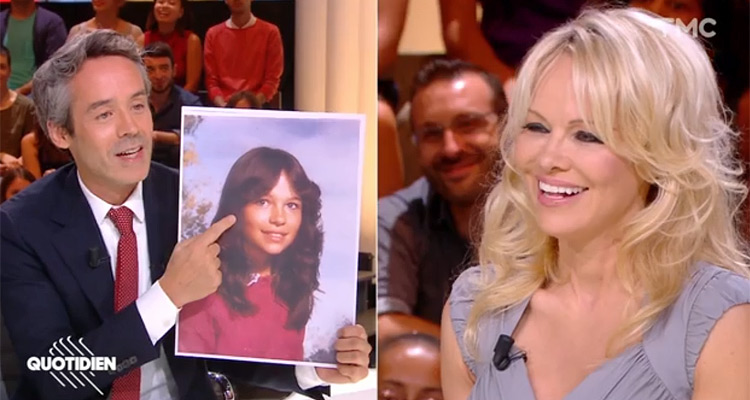 Quotidien : Yann Barthès chute avec Pamela Anderson, Adil Rami sauve TPMP en audience