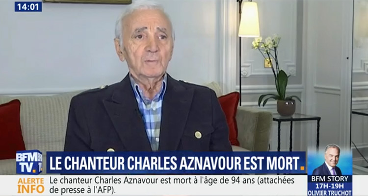 Décès de Charles Aznavour, monument de la chanson française
