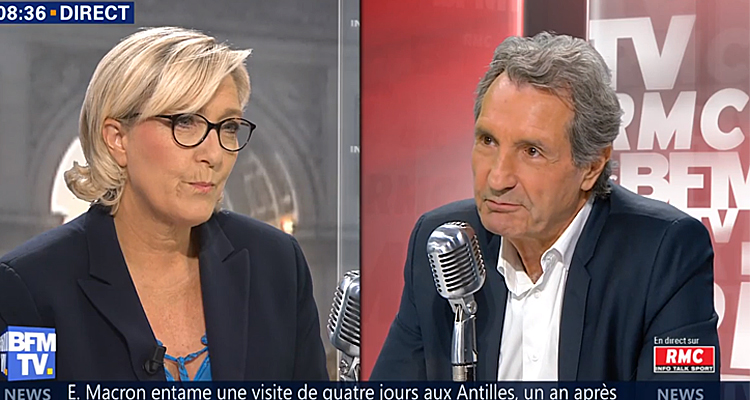 Bourdin Direct : Marine Le Pen affole BFMTV, RMC Découverte sur le podium des audiences