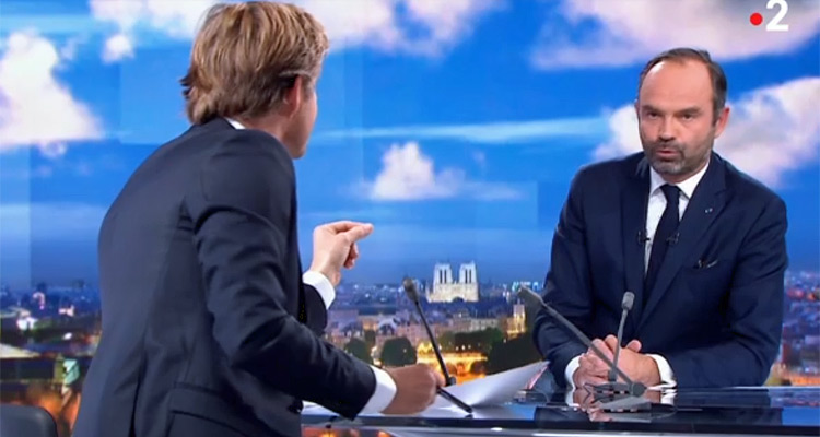 Audiences JT (dimanche 18 novembre 2018) : Laurent Delahousse bat un record avec Edouard Philippe, Nathalie Renoux au plus haut depuis mars 2016