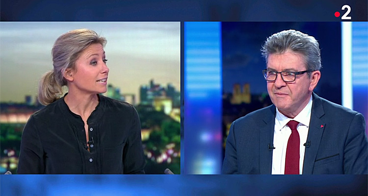 Audiences JT : Jean-Luc Mélenchon fait chuter Anne-Sophie Lapix, TF1 large leader