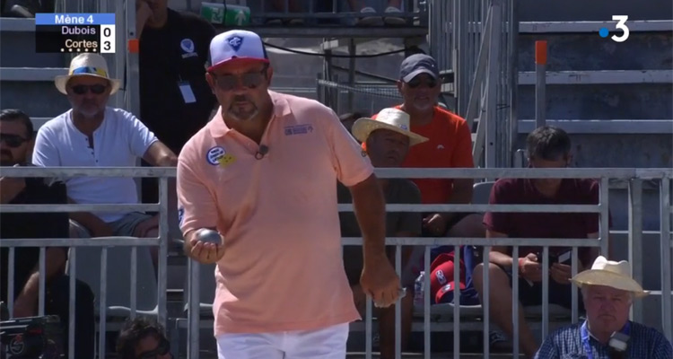 La Marseillaise à pétanque 2019 : Simon Cortes, Christophe Bacchin et Alain Adell en finale contre Patrick Messonnier, Adrien Delahaye et Joe Casale