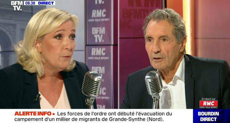 Bourdin Direct : BFMTV puissante avec Marine Le Pen et Jean-Jacques Bourdin