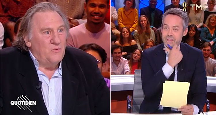 Quotidien : Gérard Depardieu confronte TPMP, Yann Barthès recale C8 en audience