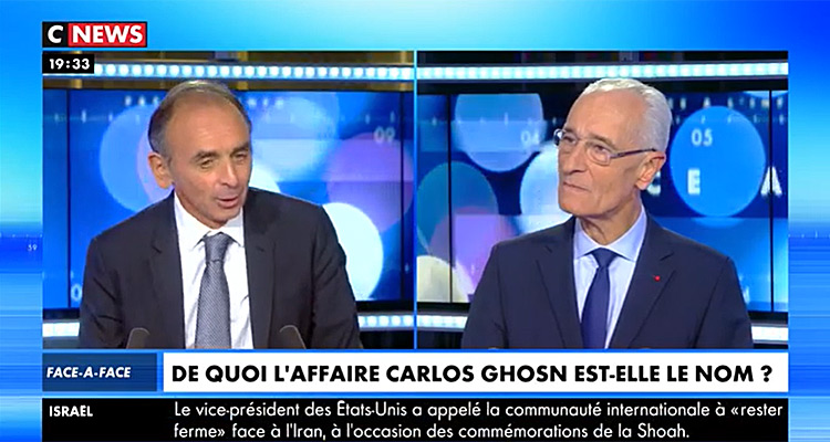 Face à l’info : Eric Zemmour et l’avocat de Carlos Ghosn permettent à Christine Kelly de conclure positivement la semaine