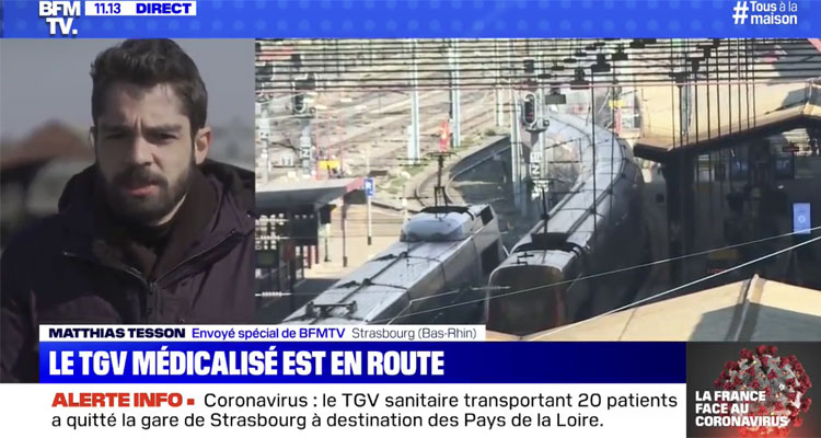 Matthias Tesson (BFMTV, spécial Coronavirus) : « C’est anxiogène aussi pour les journalistes mais on est habitué psychologiquement à traiter ce type d’information » Matthias Tesson (BFMTV, spécial Coronavirus) : « C’est anxiogène aussi pour les journalistes mais on est habitué psychologiquement à traiter ce type d’information »