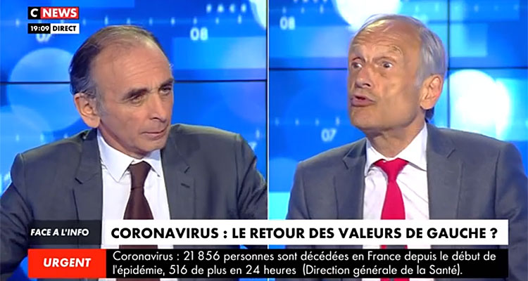 Face à l’info : Eric Zemmour attaqué, Christine Kelly relègue Cyril Hanouna en audience