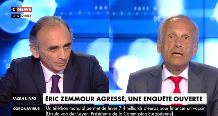 Face à l’info : Eric Zemmour commente son agression, Christine Kelly régale en audience