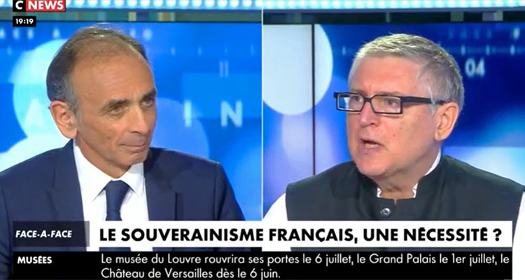 Face à l’info : Eric Zemmour conforte Le Pen, De Villiers, Chevènement... le face à face avec Michel Onfray explose les audiences