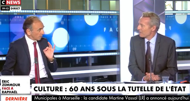 Face à l’info (CNews) : Eric Zemmour compare les écologistes à une pastèque, Christine Kelly en petite baisse