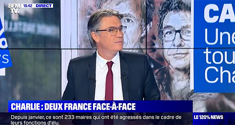 BFMTV : Sans Ruth Elkrief, Alain Marschall en berne avec 120% news (audiences tv)