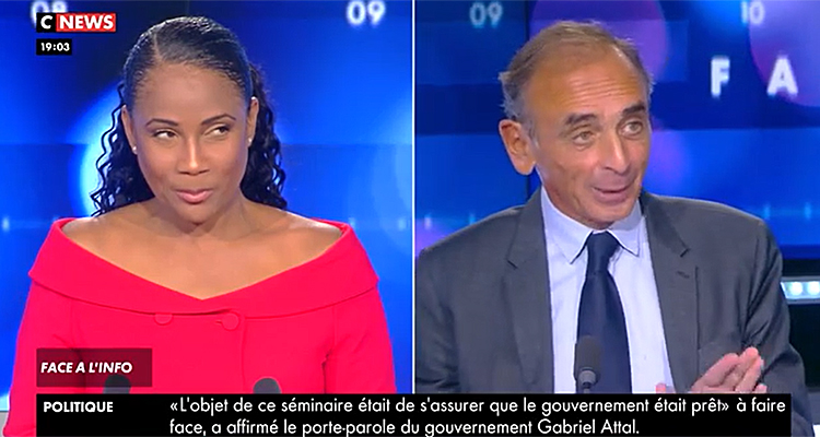 Face à l’info : Eric Zemmour déçoit ses fans, Christine Kelly alerte Cyril Hanouna