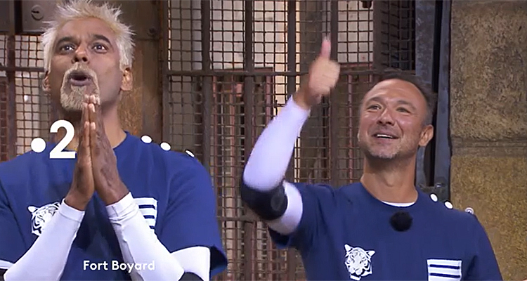 Fort Boyard (samedi 19 septembre 2020) : Satya Oblette, Marine Lorphelin, Héloïse Martin, Alexandre Devoise, Manu Lévy pour la dernière du Père Fouras