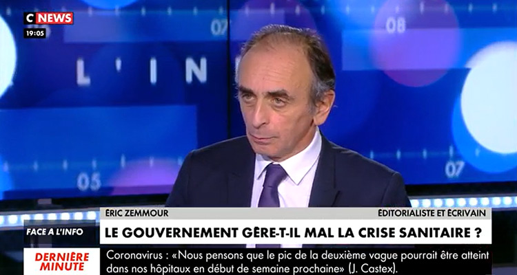 Face à l’info : Eric Zemmour dénonce les « fous » du gouvernement, Christine Kelly réagit avec fermeté