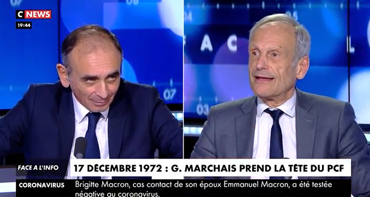 Face à l’info : Eric Zemmour contesté par Marc Menant, Christine Kelly peine à suivre le rythme