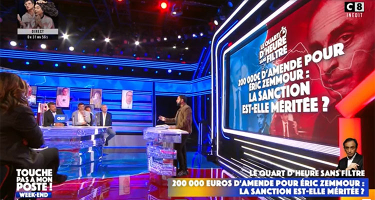 Touche pas à mon poste (C8) : sanction choquante pour Cyril Hanouna, l’affaire Éric Zemmour perturbe CNews