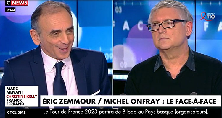 CNews : Eric Zemmour pulvérise un nouveau record, Michel Onfray offre un exploit à Christine Kelly