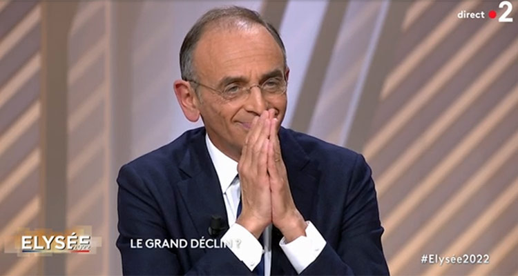France 2 : affrontement choc pour Eric Zemmour et Anne-Sophie Lapix, audience renversante après le JT de 20H ? 