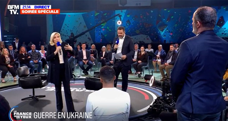 BFMTV : accrochage en direct pour Marine Le Pen, Eric Zemmour invincible en audience ?