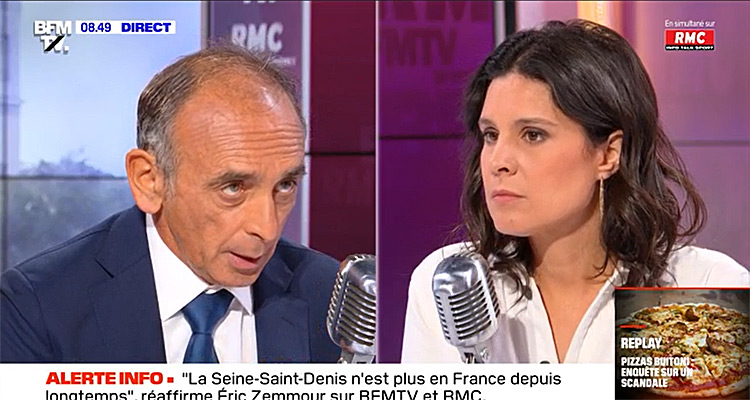 BFMTV : Eric Zemmour recadré en direct, la mise au point d’Apolline de Malherbe