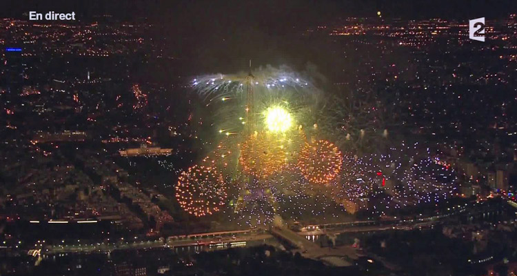 Concert de Paris : le feu d’artifice fait monter l’audience à 4.2 millions de Français 