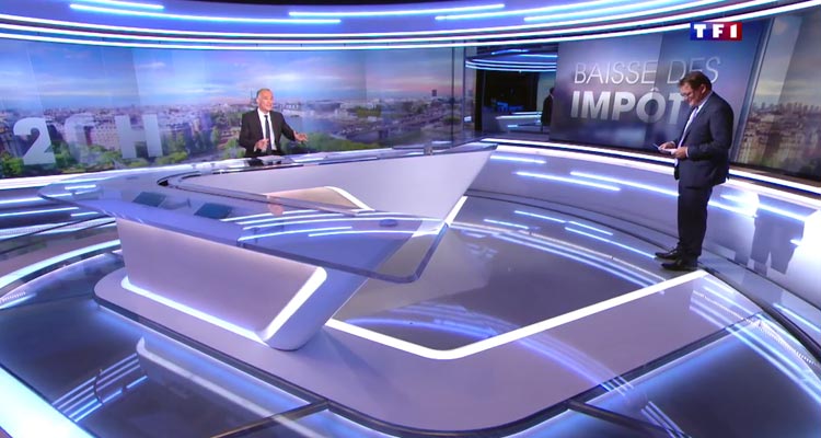 JT 20 heures : pas d’effet de curiosité pour le nouveau décor de TF1, France 2 en forte hausse