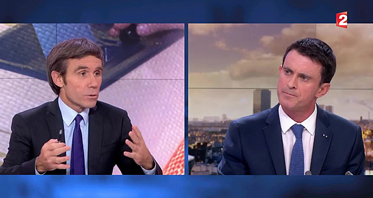 Les JT les plus performants du 14 décembre : Manuel Valls ne booste pas le 20 heures de France 2, Gilles Bouleau et Carole Gaessler en forte baisse