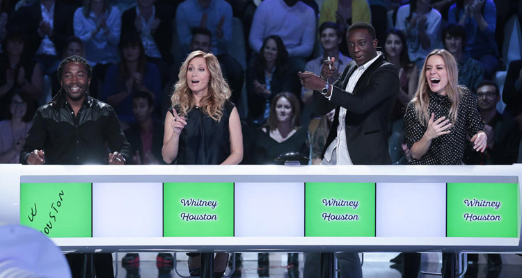 Le Grand Blind Test : Jean-Luc Lemoine, Véronic DiCaire et Baptiste Giabiconi jouent chez Laurence Boccolini