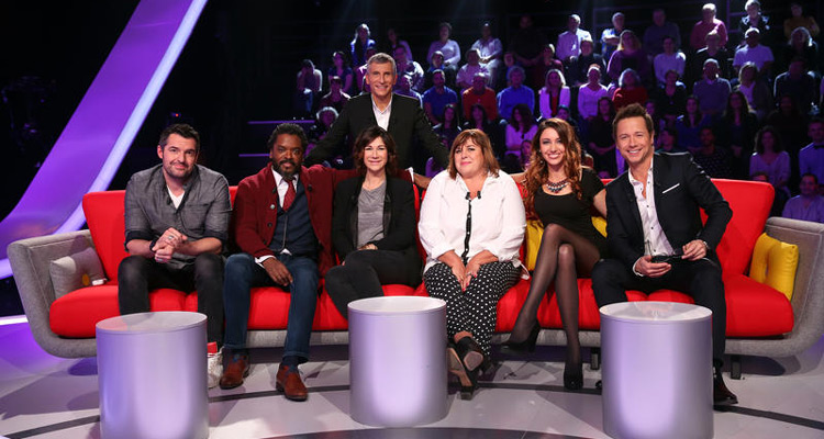 Pop Show : Delphine Wespiser, Michèle Bernier, Arnaud Ducret, Stéphane Rousseau avec Nagui pour affronter The Voice