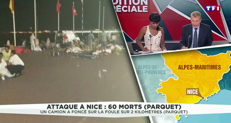 Attaque à Nice : les audiences des éditions spéciales du 14 juillet, le déroulé de la soirée avec Destination finale 5 et RV en terre inconnue interrompus