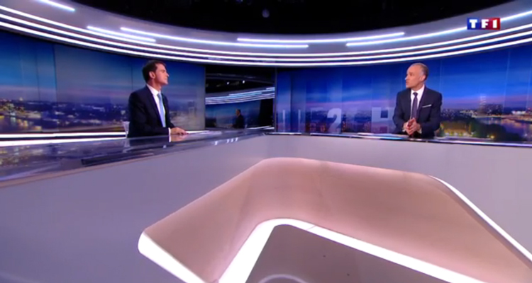 Audiences JT (mercredi 4 janvier 2017) : Gilles Bouleau en baisse avec la venue de Manuel Valls, David Pujadas en profite, Laurie Milliat-Desorgher et le 12.45 dépassent le 12/13 National de France 3