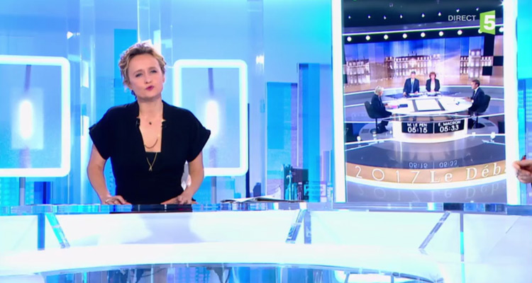 C dans l’air : le duel Macron / Le Pen offre un record d’audience à Caroline Roux, France 5 largement leader