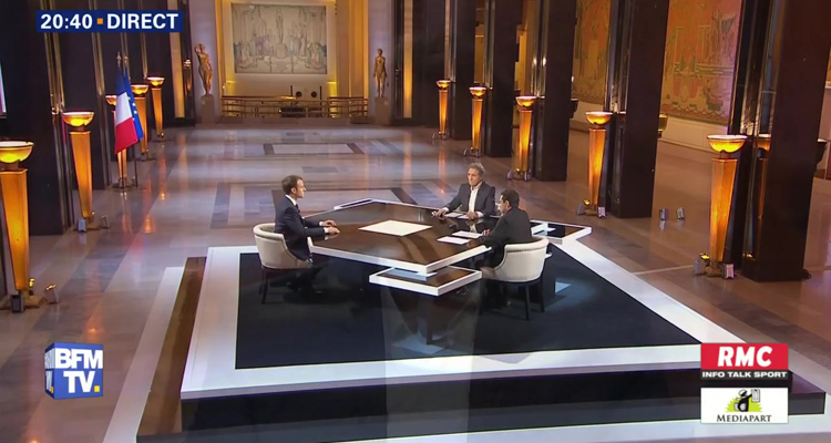 Audiences TV interview de Macron sur BFMTV : 4 millions de Français pour Jean-Jacques Bourdin et Edwy Plenel